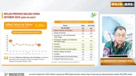 Tangkapan layar rilis BPS Malut di akun youtube BPS Provinsi Maluku Utara