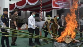 Pemusnahan barang bukti narkotika di Kejari Ternate