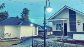 Rumah yang dibangun untuk warga korban banjir Kelurahan Rua